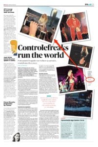 Beyonce photo in De Morgen - Belgian newspaper